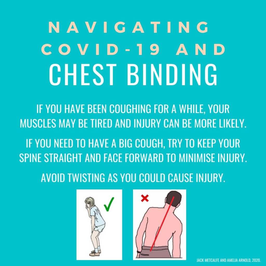 navigating COVID0-19 and Chest Binding
If youhave been coughting for a hwwile your muscles may be tired and injury can be more likely. If you need to have a big cough try to keep your spine straight and face forwards to mnimise injury. Avoid twisting as you could cause injury. images of stratight and twisted spine 
